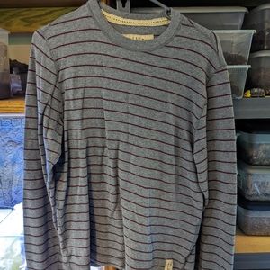 Hollister pajama shirt. Large grey with red stripes